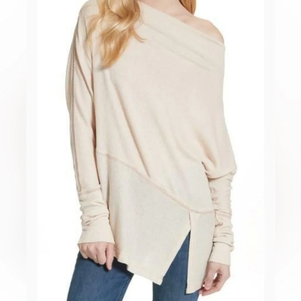 FREE PEOPLE LONG SLEEVE TUNIC TOP - SIZE XS